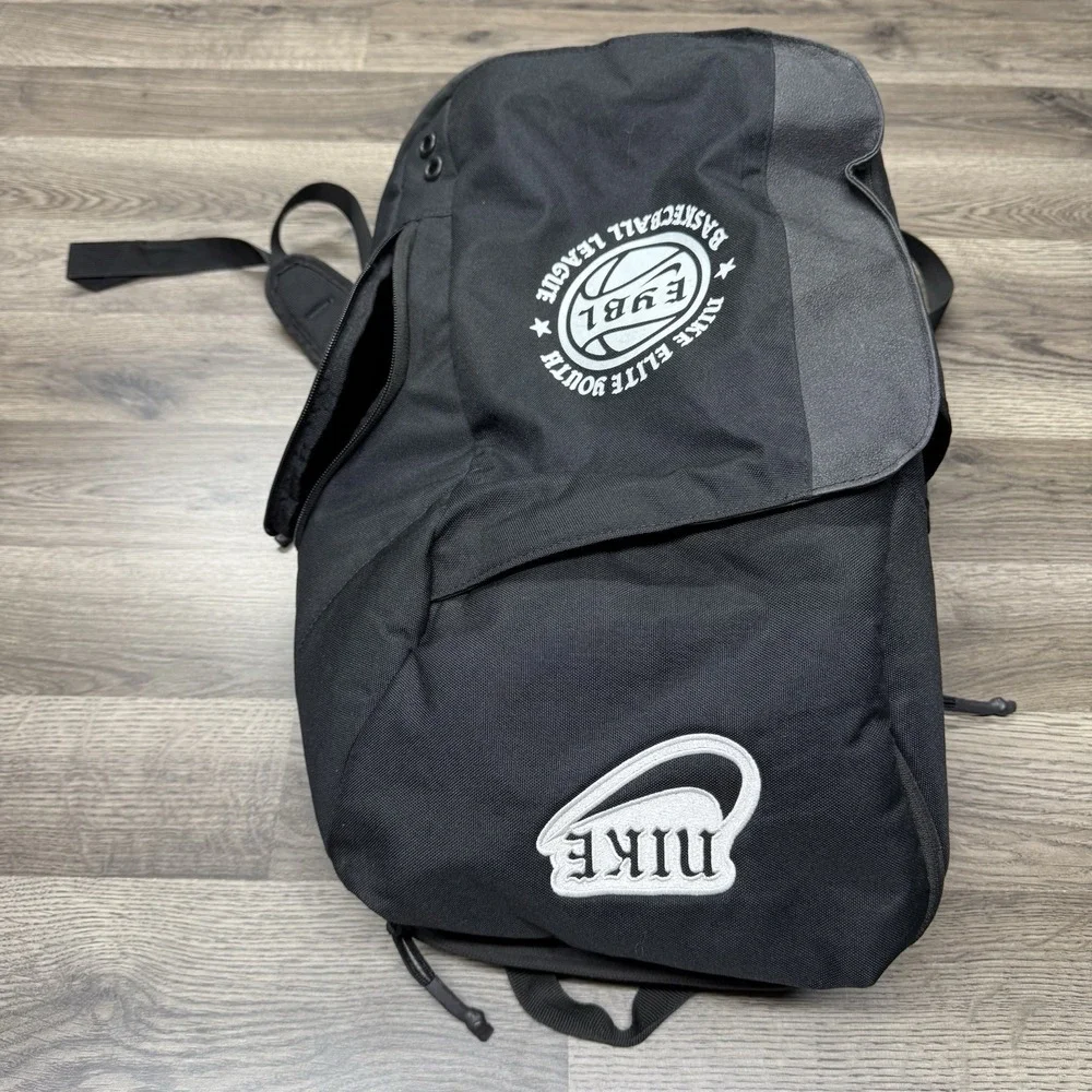 Nike EYBL Backpack Team Issued Exclusive Rare Travel Elite Black/White Logo READ